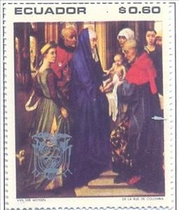 Stamp, Presentation of the Lord; of van der Weyden, Ecuador,  , Paintings