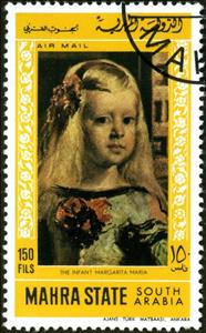 Stamp, The infant Margarite Maria, Aden,  