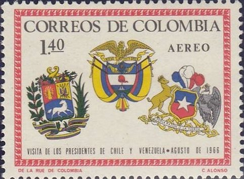 Arms Of Venezuela, Colombia and Chile