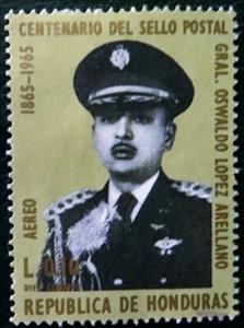 Stamp, Gen. Oswaldo Lopez Arellano, Honduras,  , Postal History