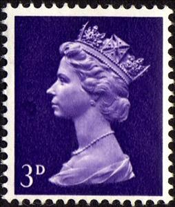 Stamp, Queen Elizabeth II - Predecimal Machin, United Kingdom of Great Britain & Northern Ireland,  , Heads of State, Royalty, Queens