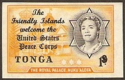 Stamp, Surcharged, Tonga,  , Queens