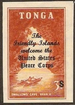 Stamp, Surcharged, Tonga,  , Landscapes