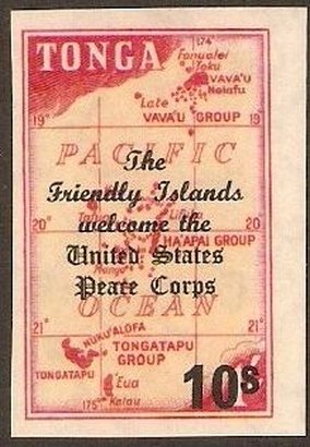 Stamp, Surcharged, Tonga,  , Maps
