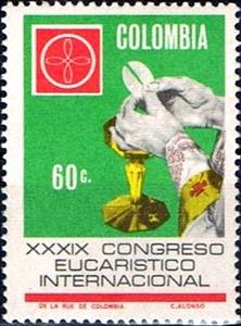 Stamp, Int. Eucharistic Congress, Colombia,  