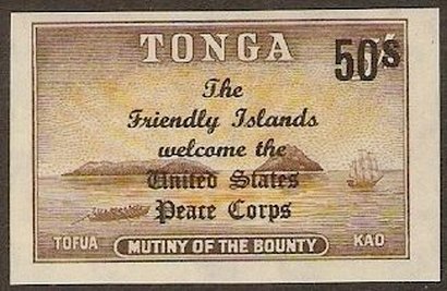 Stamp, Surcharged, Tonga,  , Landscapes