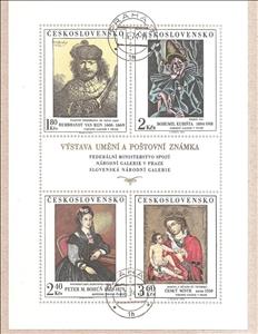 Mini Sheet, Art, Czechoslovakia,  