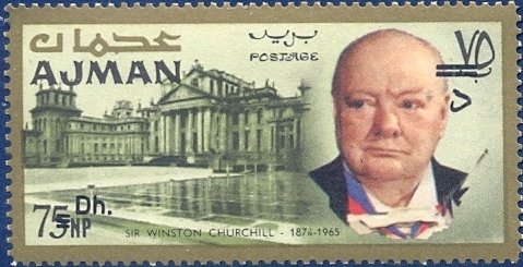 Stamp, Blenheim Palace in Oxford, Ajman,  , Palaces