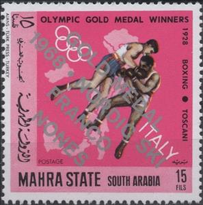 Stamp, Boxing, Toscani (1928), Aden,  , Olympic Games, Boxing