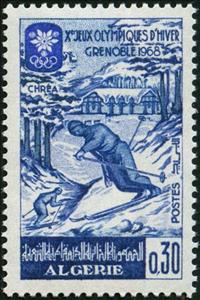 Stamp, Skiiing, Algeria,  , Olympic Games, Skiing