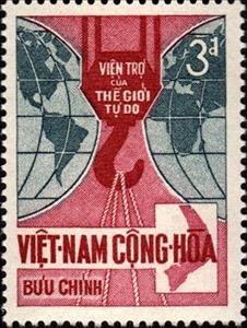 Stamp, Loading Hook and Globe, Vietnam, South,  