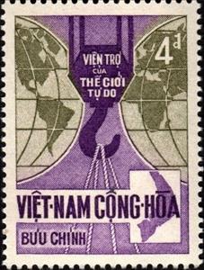 Stamp, Loading Hook and Globe, Vietnam, South,  