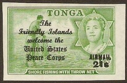 Stamp, Surcharged, Tonga,  , Queens