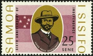 Stamp, Fritz Marquardt., Samoa,  , Famous People