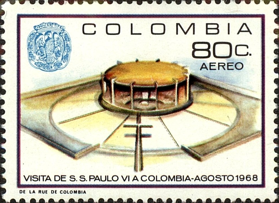 Rround temple of the Eucharist, coat of arms of Bogotá