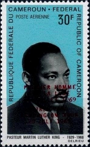 Martin Luther King – Moon Landing Overprint