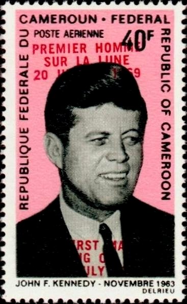 John F. Kennedy – Moon Landing Overprint