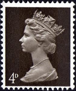 Stamp, Queen Elizabeth II - Predecimal Machin, United Kingdom of Great Britain & Northern Ireland,  , Heads of State, Royalty, Queens