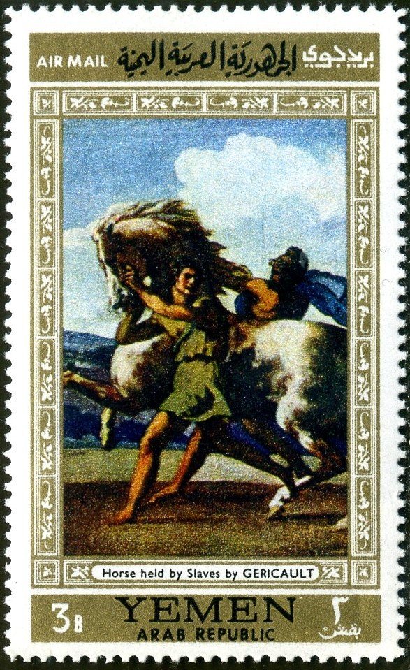 Roman slave with horse; by Th. Géricault (1791-1824)