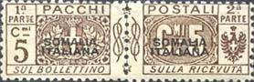 Pacchi Postali Overprint "Somalia Italiana"