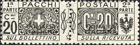 Pacchi Postali Overprint "Somalia Italiana"