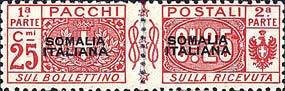Pacchi Postali Overprint "Somalia Italiana"