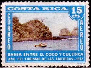 Stamp, Bahia Entre El Coco Y Culebra, Costa Rica,  , Landscapes, Tourism, Lakes