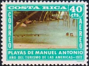 Stamp, Playas De Manuel Antonio, Costa Rica,  , Landscapes, Tourism, Lakes