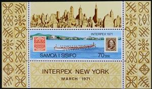 Souvenir Sheet, INTERPEX, 13th Intl. Stamp Exhib.,, Samoa,  , Philatelic Exhibitions