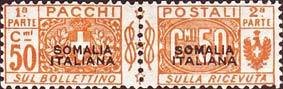 Pacchi Postali Overprint "Somalia Italiana"