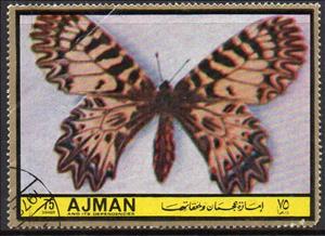 Stamp, Thais polyxena, Ajman,  , Butterflies