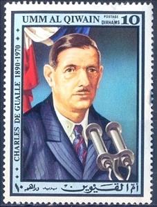 Stamp, As leader of the French resistance movement, Umm al-Qiwain,  