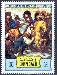 Stamp, Napoleon I in Eylau, Umm al-Qiwain,  