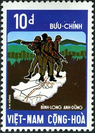 Soldiers and Map of Viet Nam