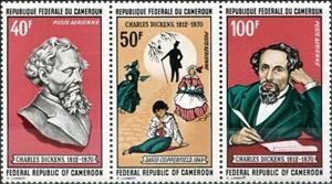 Se-tenant, Charles Dickens Death Centenary, Cameroun,  , Literary People (Poets and Writers)