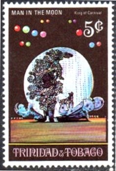 Stamp, Man in the Moon, Trinidad and Tobago,  