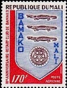 Rotary emblem with crocodiles