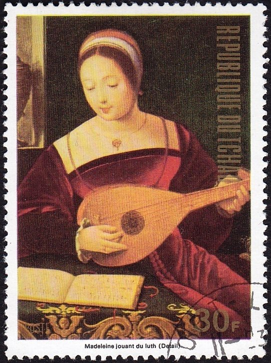 Madeleine playing her lute (unknown artist)