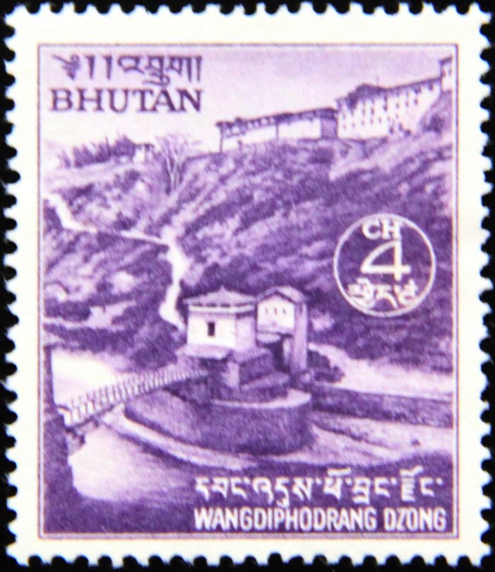 Wangdiphondrang Dzong and Bridge (Violet)