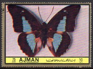 Stamp, Prepona proschion, Ajman,  , Insects, Butterflies, Animals (Fauna)