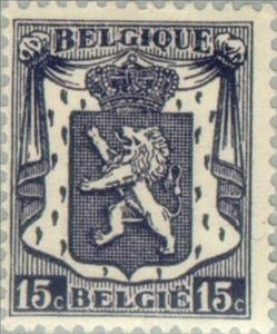 Stamp, Small coat of arms, Belgium,  , Heraldic Animals, Coats of Arms