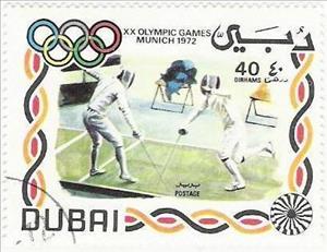 Stamp, Fencing, Dubai,  , Sport, Olympic Games, Fencing