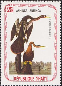 Stamp, Anhinga (Anhinga anhinga), Cinderellas,  , Birds