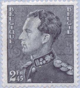 Stamp, King Leopold III, Belgium,  , Heads of State, Uniforms, Kings