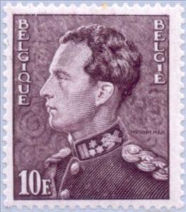 Stamp, King Leopold III, Belgium,  , Heads of State, Royalty, Uniforms, Kings