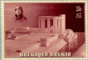 Stamp, King Albert monument, Belgium,  , Heads of State, Monuments, Uniforms, Kings