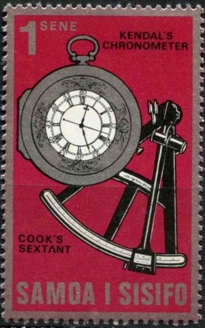 Kendal’s chronometer and Cook’s sextant.