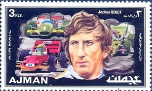 Stamp, Jochen Rindt (1942-1970), Austria, Ajman,  