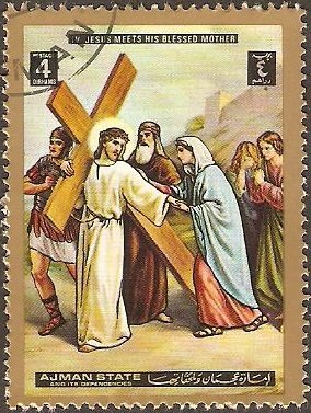 Jesus meets his mother