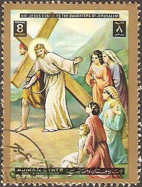 Stamp, The daughters of Jerusalem, Ajman,  , Religion
